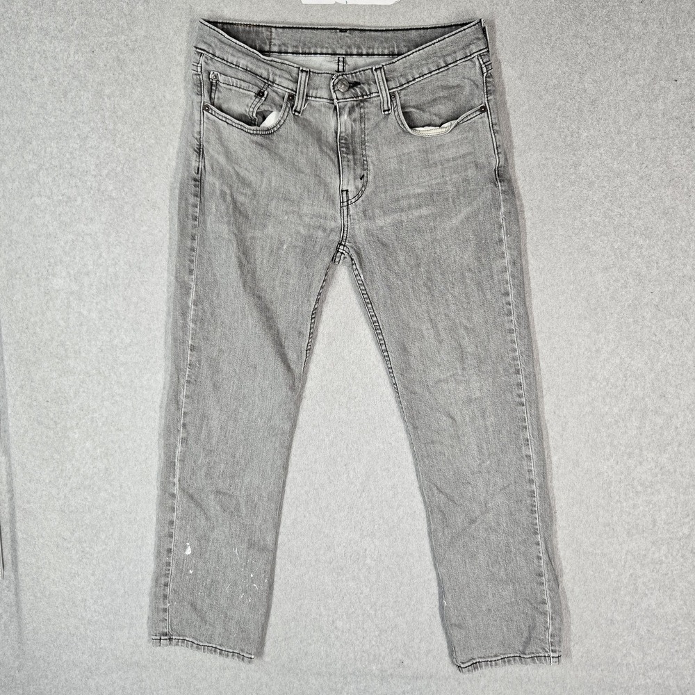 Levi's 514 Men Jeans 32X30 Gray Denim Straight 27" Inseam READ